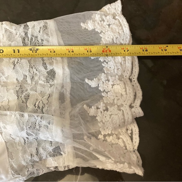 Roaman's Women’s White Lace Illusion Button-Up Tunica Top Size22 Costal Vacation - Picture 13 of 13